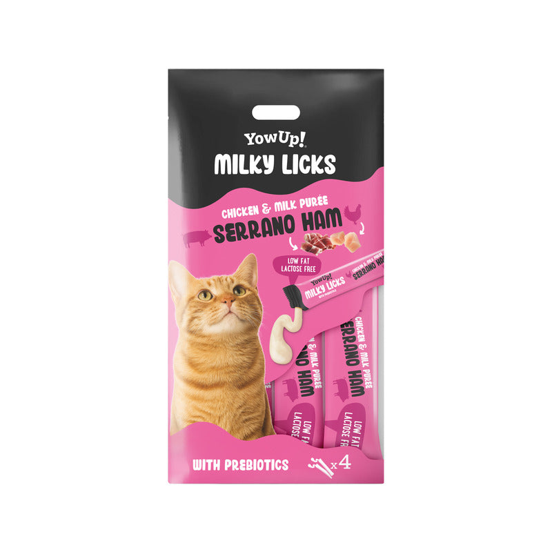 Dairy Pet YowUp! Milky Licks Jamón Serrano para Gatos 4 x 15 g