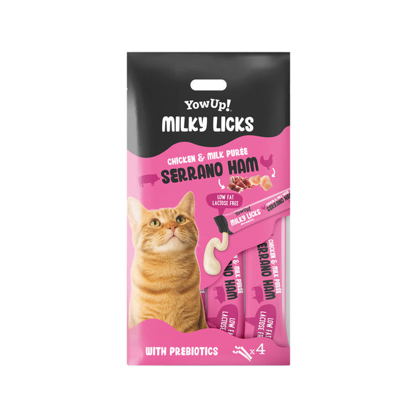 Dairy Pet YowUp! Milky Licks Jamón Serrano para Gatos 4 x 15 g