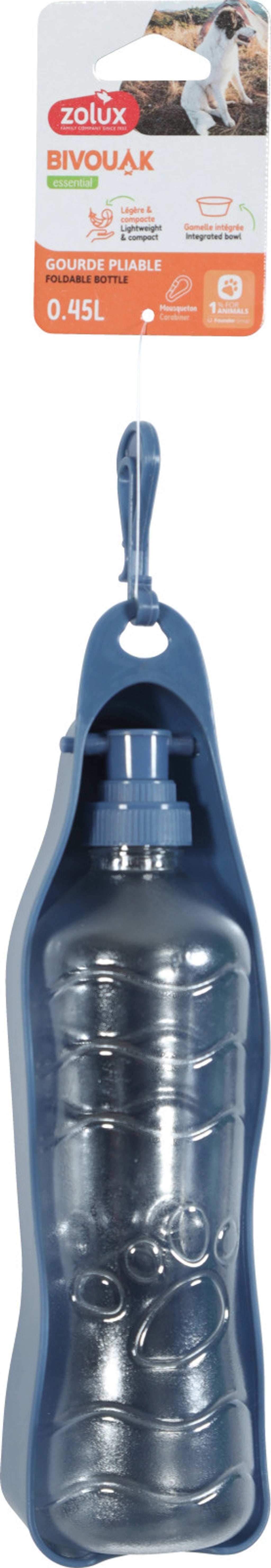 botella plastico plegable azul Imagen principal del producto
