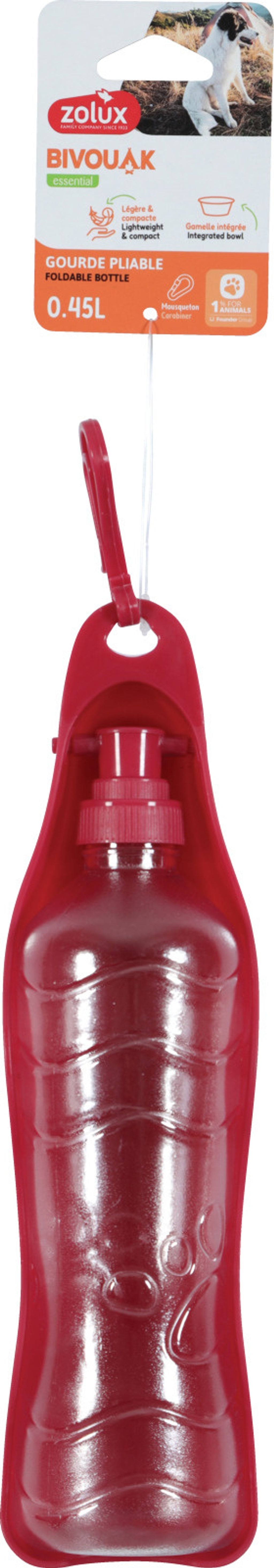 botella plastico plegable rojo Imagen principal del producto