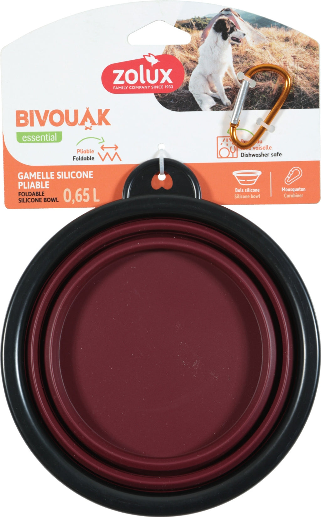 tazón flexible 650ml rojo Imagen principal del producto