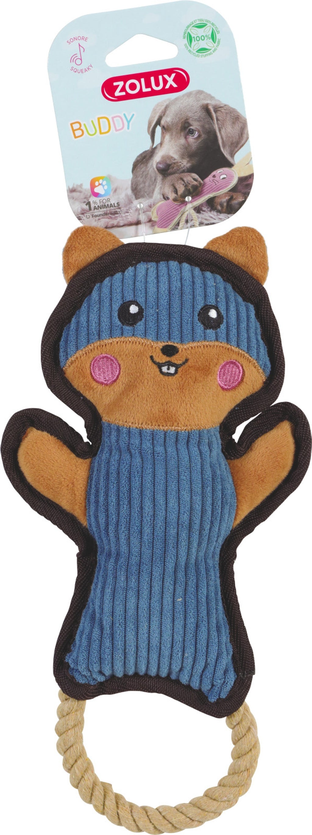 peluche buddy cobaya azul