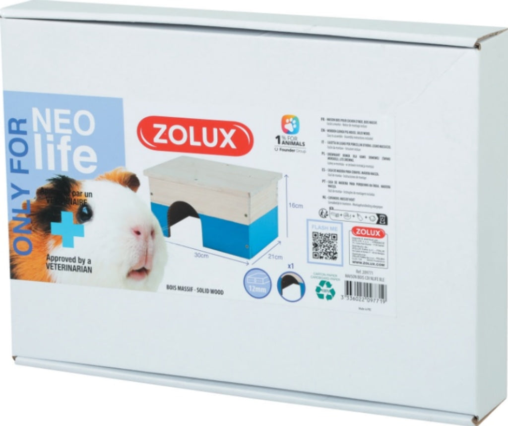 Zolux Casa Madera para Cobaya Neolife Azul Imagen secundaria del producto