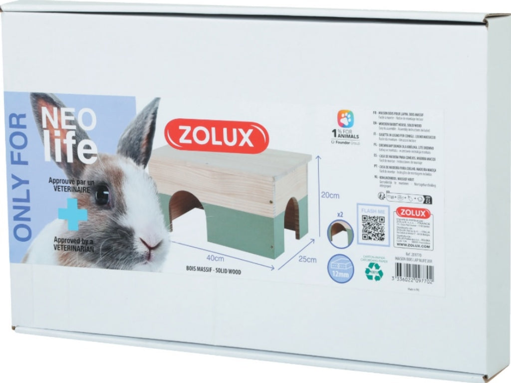 Zolux Casa Madera para Conejo Neolife Verde Imagen secundaria del producto