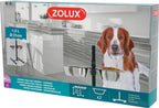 Soporte regulable 2 menjadores inoxidables 1,5lt