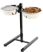 Soporte regulable 2 menjadores inoxidables 2,5lt