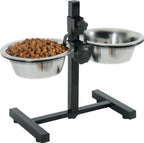 Soporte regulable 2 menjadores inoxidables