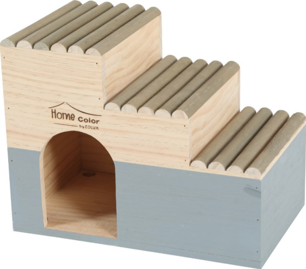 madera homecolor redonda L gris 30x18x23,5cm