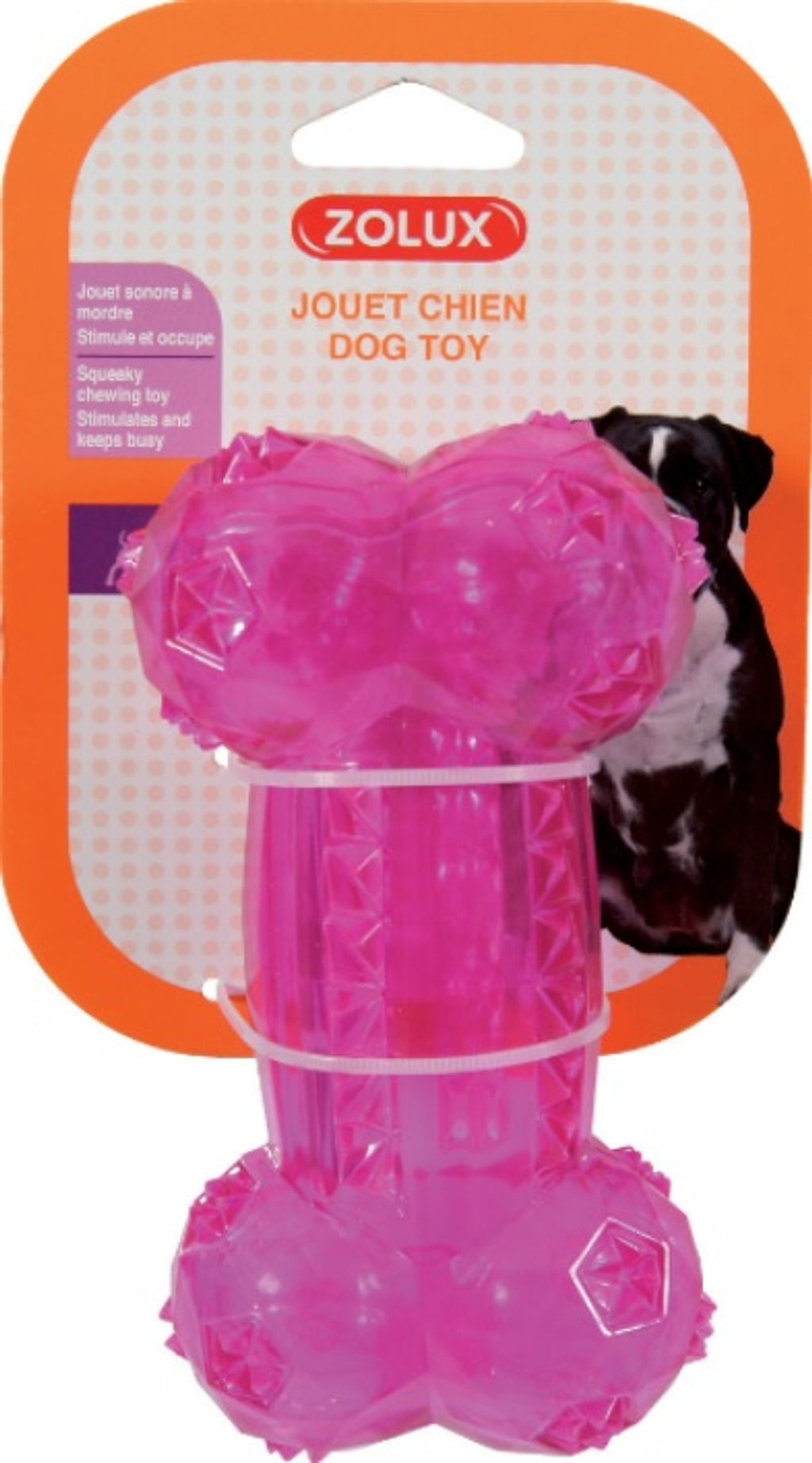 hueso pop TPR rosa 14cm