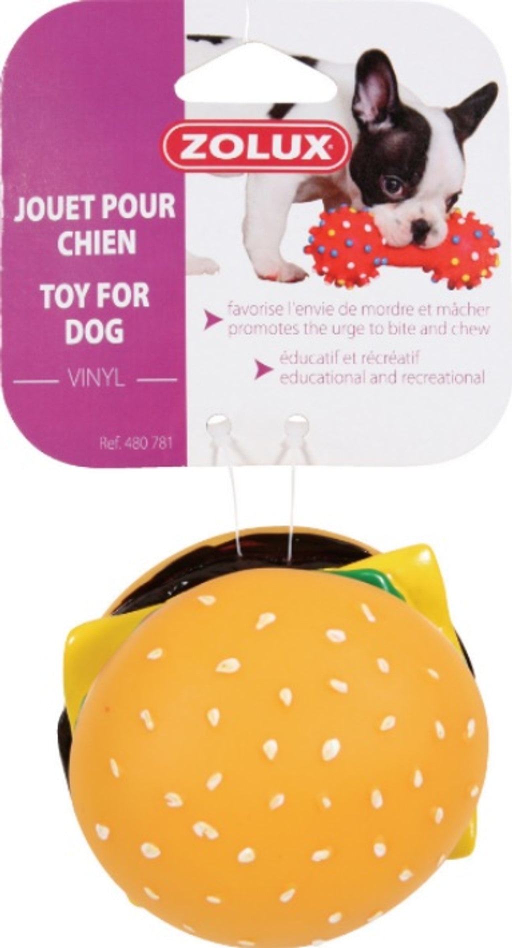 hamburguesa de vinilo 8cm Imagen principal del producto