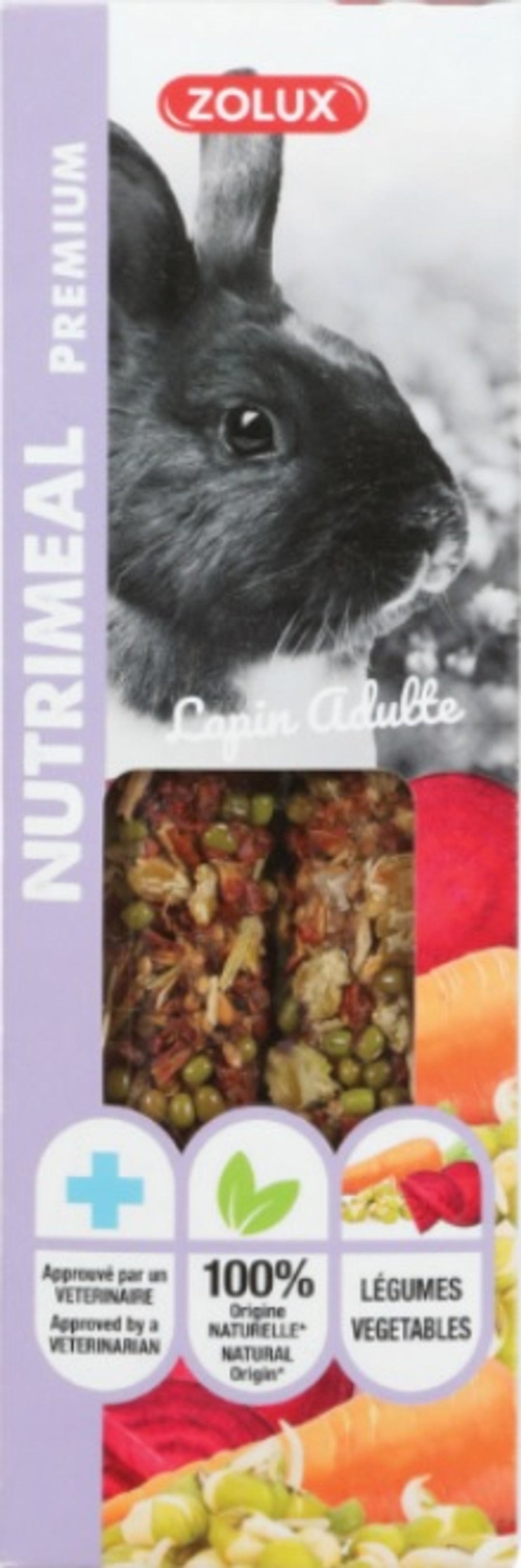 Nutrimeal para conejo 3 sticks d'hortalizas 115gr Imagen principal del producto