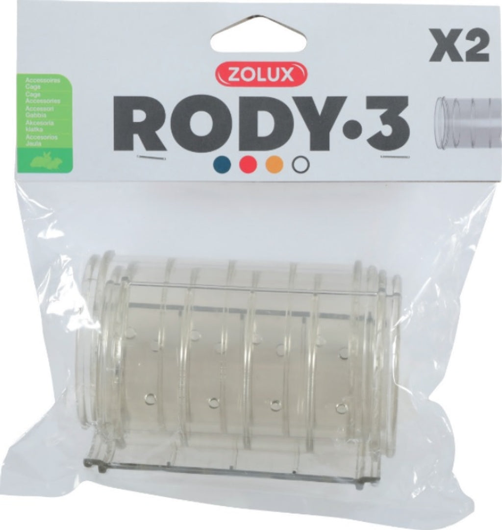 Tubo recto gris-transparente para Rody3 2ud